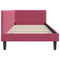 vidaXL Corner Bed Frame with Headboard Wine red 100 x 200 cm Velvet