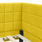 vidaXL Corner Bed Frame with Headboard Yellow 100 x 200 cm Velvet