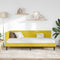 vidaXL Corner Bed Frame with Headboard Yellow 100 x 200 cm Velvet