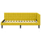 vidaXL Corner Bed Frame with Headboard Yellow 100 x 200 cm Velvet
