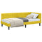 vidaXL Corner Bed Frame with Headboard Yellow 100 x 200 cm Velvet