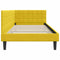 vidaXL Corner Bed Frame with Headboard Yellow 100 x 200 cm Velvet