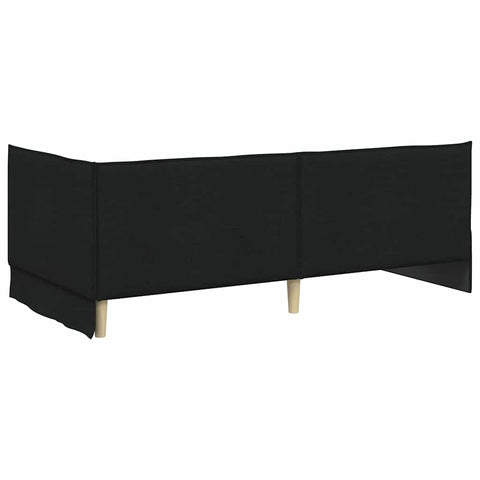 vidaXL Corner Bed Frame with Headboard Black 90 x 190 cm Fabric