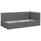 vidaXL Corner Bed Frame with Headboard Dark grey 90 x 200 cm Fabric