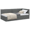 vidaXL Corner Bed Frame with Headboard Dark grey 90 x 200 cm Fabric