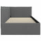 vidaXL Corner Bed Frame with Headboard Dark grey 90 x 200 cm Fabric