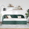 vidaXL Corner Bed Frame with Headboard Dark green 80 x 200 cm Velvet
