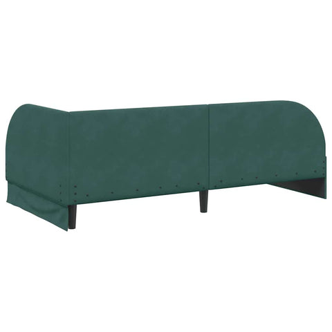 vidaXL Corner Bed Frame with Headboard Dark green 80 x 200 cm Velvet
