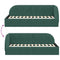 vidaXL Corner Bed Frame with Headboard Dark green 80 x 200 cm Velvet