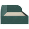 vidaXL Corner Bed Frame with Headboard Dark green 80 x 200 cm Velvet