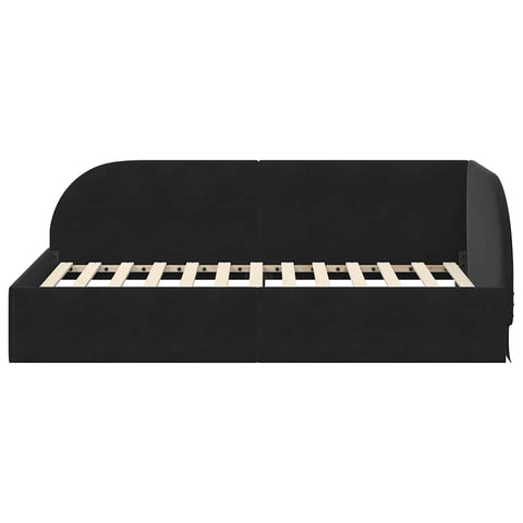 vidaXL Corner Bed Frame with Headboard Black 80 x 200 cm Velvet