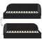 vidaXL Corner Bed Frame with Headboard Black 80 x 200 cm Velvet