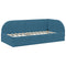 vidaXL Corner Bed Frame with Headboard Blue 90 x 200 cm Velvet