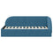 vidaXL Corner Bed Frame with Headboard Blue 90 x 200 cm Velvet