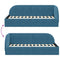 vidaXL Corner Bed Frame with Headboard Blue 90 x 200 cm Velvet