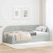 vidaXL Corner Bed Frame with Headboard Light grey 90 x 200 cm Velvet