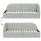 vidaXL Corner Bed Frame with Headboard Light grey 90 x 200 cm Velvet