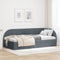 vidaXL Corner Bed Frame with Headboard Dark grey 90 x 200 cm Velvet
