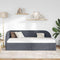 vidaXL Corner Bed Frame with Headboard Dark grey 90 x 200 cm Velvet