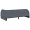 vidaXL Corner Bed Frame with Headboard Dark grey 90 x 200 cm Velvet