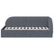 vidaXL Corner Bed Frame with Headboard Dark grey 90 x 200 cm Velvet