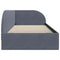 vidaXL Corner Bed Frame with Headboard Dark grey 90 x 200 cm Velvet