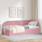 vidaXL Corner Bed Frame with Headboard Pink 90 x 200 cm Velvet