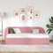vidaXL Corner Bed Frame with Headboard Pink 90 x 200 cm Velvet