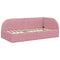 vidaXL Corner Bed Frame with Headboard Pink 90 x 200 cm Velvet