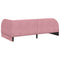 vidaXL Corner Bed Frame with Headboard Pink 90 x 200 cm Velvet