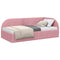 vidaXL Corner Bed Frame with Headboard Pink 90 x 200 cm Velvet