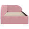 vidaXL Corner Bed Frame with Headboard Pink 90 x 200 cm Velvet