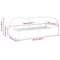vidaXL Corner Bed Frame with Headboard Pink 90 x 200 cm Velvet