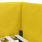 vidaXL Corner Bed Frame with Headboard Yellow 90 x 200 cm Velvet
