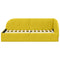 vidaXL Corner Bed Frame with Headboard Yellow 90 x 200 cm Velvet