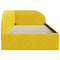 vidaXL Corner Bed Frame with Headboard Yellow 90 x 200 cm Velvet
