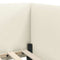 vidaXL Corner Bed Frame with Headboard Cream 90 x 200 cm Velvet