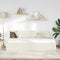 vidaXL Corner Bed Frame with Headboard Cream 90 x 200 cm Velvet