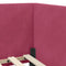 vidaXL Corner Bed Frame with Headboard Wine red 100 x 200 cm Velvet