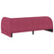 vidaXL Corner Bed Frame with Headboard Wine red 100 x 200 cm Velvet