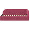 vidaXL Corner Bed Frame with Headboard Wine red 100 x 200 cm Velvet