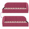 vidaXL Corner Bed Frame with Headboard Wine red 100 x 200 cm Velvet