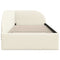 vidaXL Corner Bed Frame with Headboard Cream 100 x 200 cm Velvet