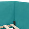 vidaXL Corner Bed Frame with Headboard Turquoise 100 x 200 cm Velvet