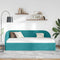 vidaXL Corner Bed Frame with Headboard Turquoise 100 x 200 cm Velvet