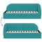 vidaXL Corner Bed Frame with Headboard Turquoise 100 x 200 cm Velvet
