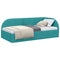 vidaXL Corner Bed Frame with Headboard Turquoise 100 x 200 cm Velvet