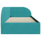 vidaXL Corner Bed Frame with Headboard Turquoise 100 x 200 cm Velvet
