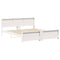 vidaXL Bed Frame with Headboard White 200 x 200 cm Solid pine wood