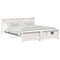 vidaXL Bed Frame with Headboard White 200 x 200 cm Solid pine wood